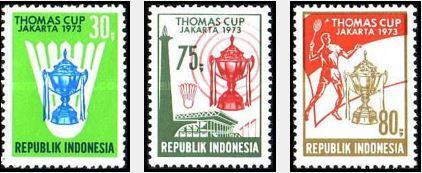 1973年印度尼西亚《汤姆斯杯冠军》纪念邮票