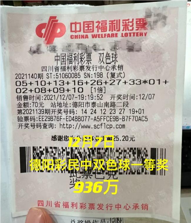 中奖彩票