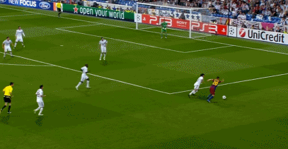 对阵皇马，打穿卡西胯下小门