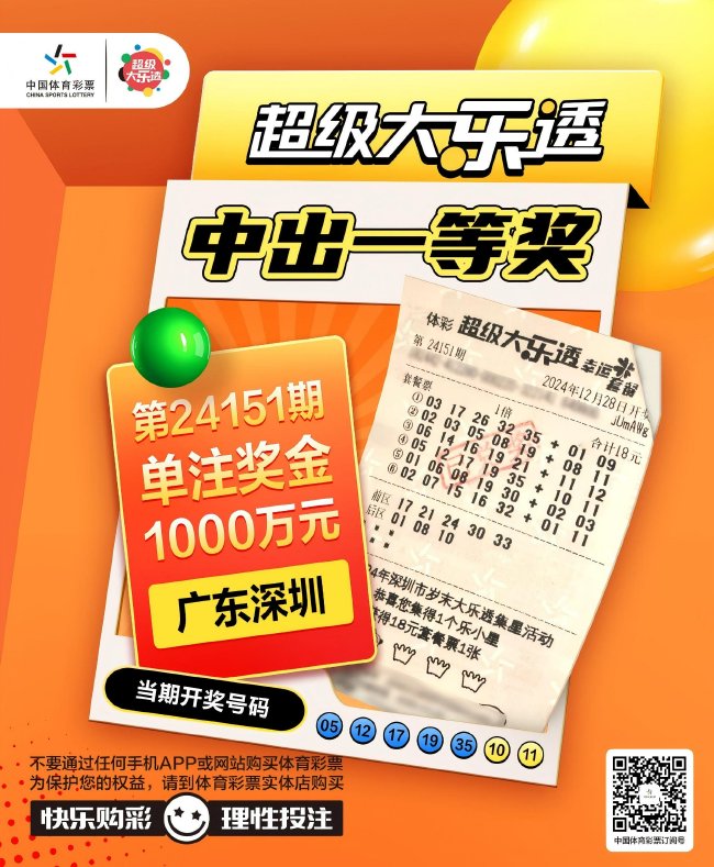 新年迎好运 解锁深圳首个大乐透套餐票千万大奖