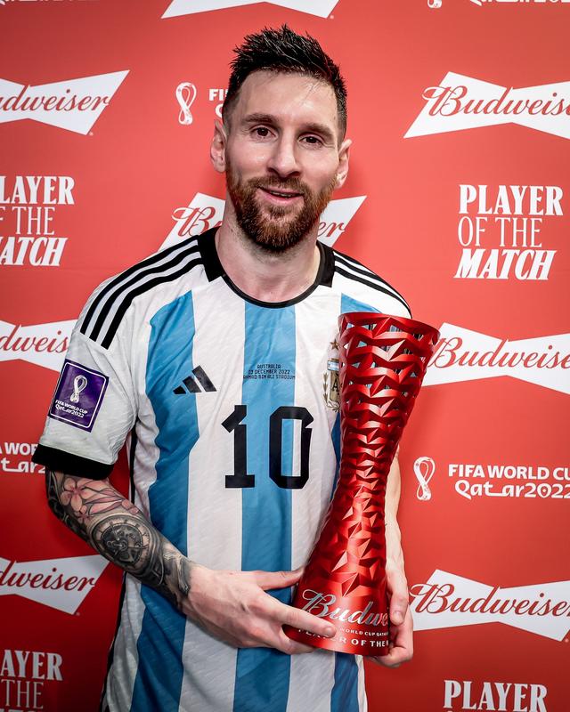 用进球带领阿根廷获胜梅西获世界杯官方全场最佳 - 球探体育