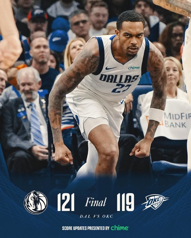 當錫缺陣獨行俠險勝雷霆 溜馬力克熱火