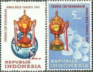 1967年印度尼西亚《汤姆斯杯冠军》纪念邮票