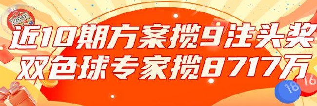 新浪专家近10期双色球方案命中9注头奖!共揽8717万