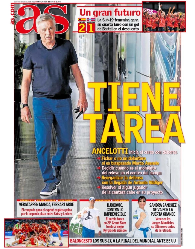 西班牙媒体：安切洛蒂夺双冠仍任重道远 下个赛季有四大任务！
