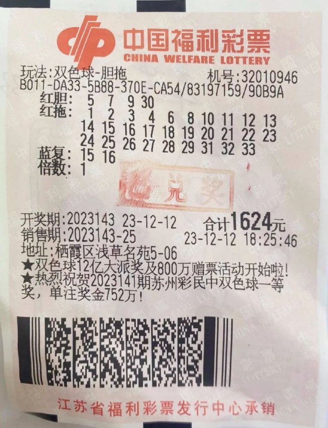生意人千元胆拖票擒福彩697万 外出办事顺便兑奖