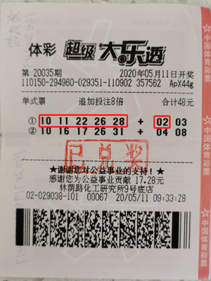 中奖彩票