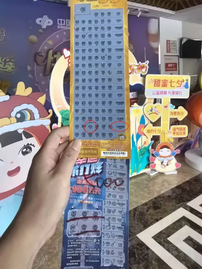 中奖彩票