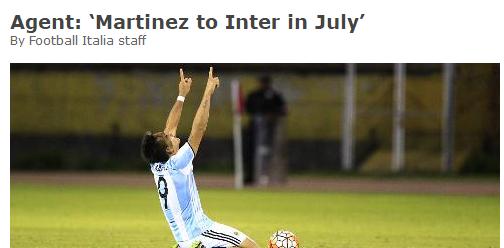 马丁内斯经纪人称球员99%会加盟国米