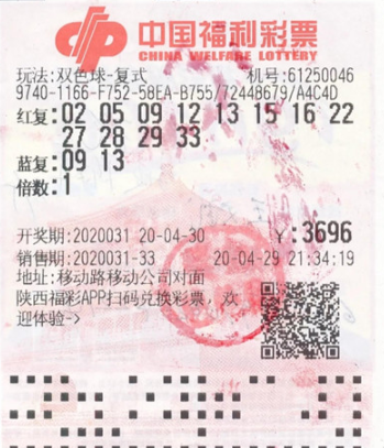 中奖彩票