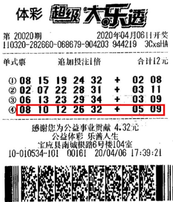 中奖彩票
