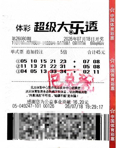 中奖彩票