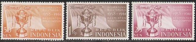 1958年印度尼西亚《汤姆斯杯冠军》纪念邮票