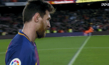 赛后梅西一脸郁闷