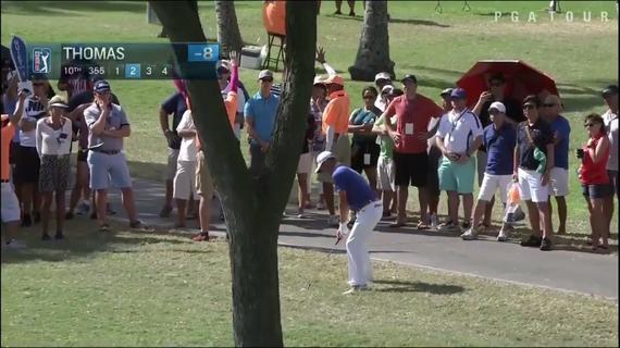 托马斯精彩击球过树