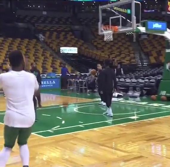 凯尔特人双探花赛前练三分