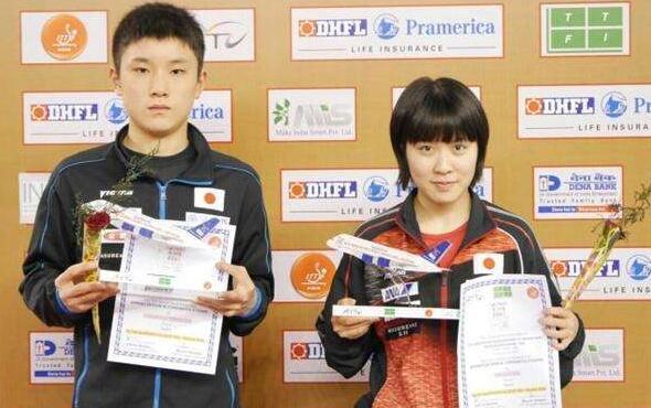 张本智和与平野美宇配混双露忐忑