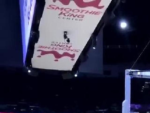 鹈鹕吉祥物中场超远后抛