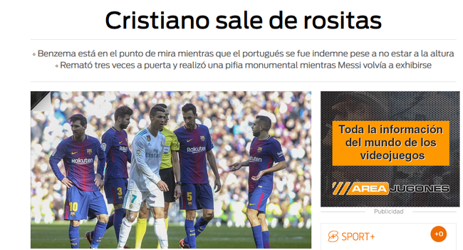 每日体育报：C罗逃过惩罚