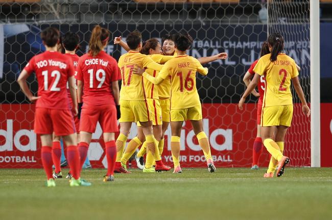 中国女足东亚杯收官战3-1击败韩国女足