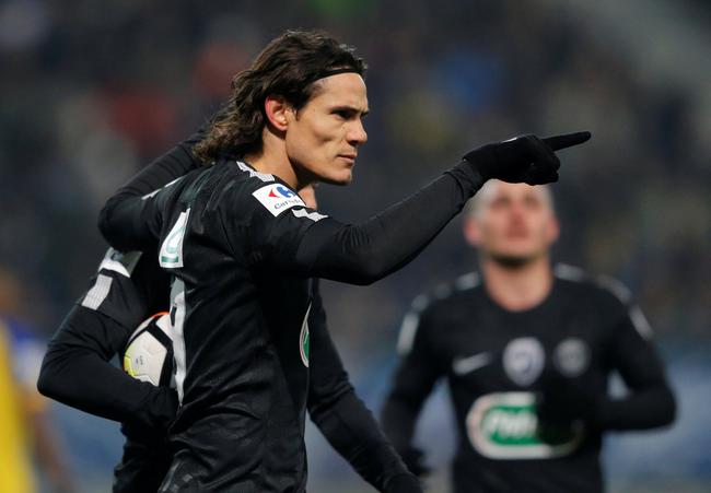 法国杯-天使帽子戏法卡瓦尼破门 巴黎4-1胜进8强