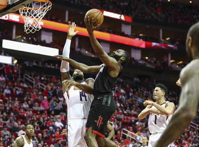 哈登27+10+8火箭射落太阳