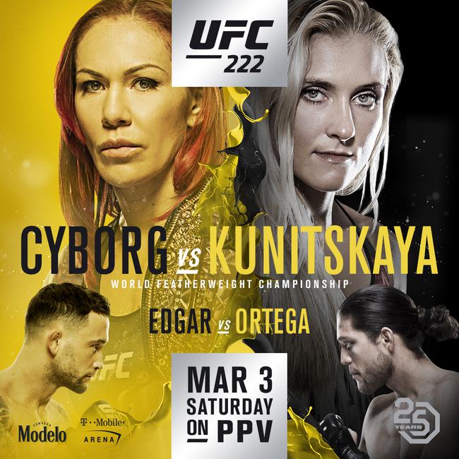 UFC 222 机械兽 VS 库尼斯卡娅