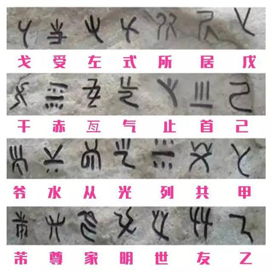 仓颉所造文字与现代汉字的对比