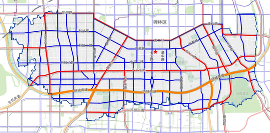 雁塔区道路系统规划图