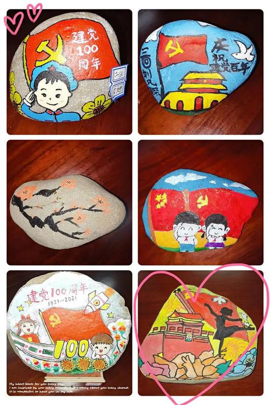 创意十足的石头画.