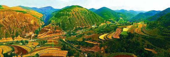 图为吴起县铁边城镇三谷窑村退耕还林后. 资料照片