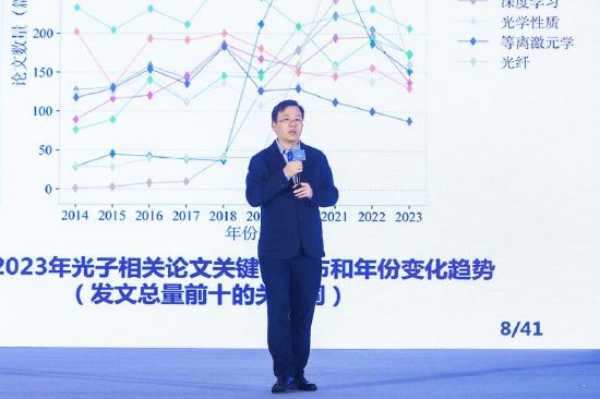 　　东壁科技数据创始人、原中国科学院科技战略咨询研究院研究员、深圳大学特聘教授吴登生发布《光子技术前沿蓝皮书》