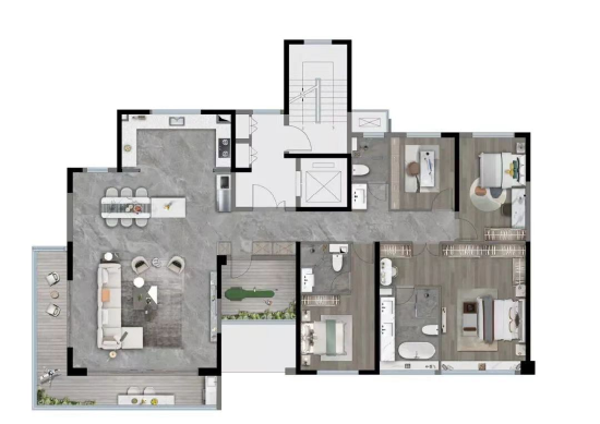 龙湖 青云阙|尚府 建面约220㎡户型图