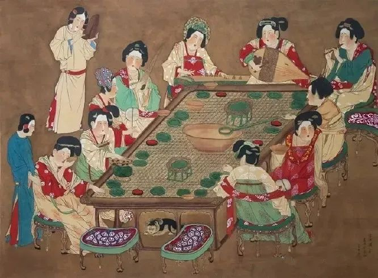 唐朝女子饮酒图