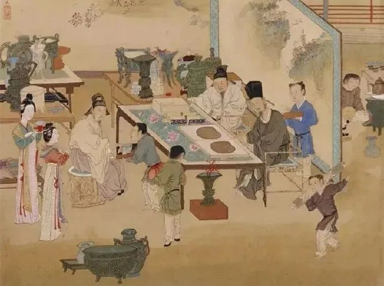 唐朝饮酒招待图