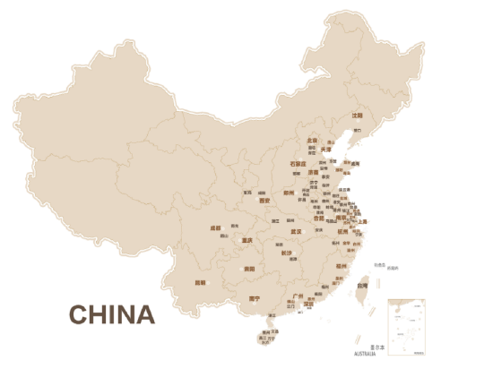 中南置地在全国地图