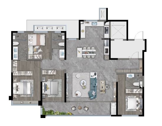 龙湖 青云阙|建面约188㎡户型图