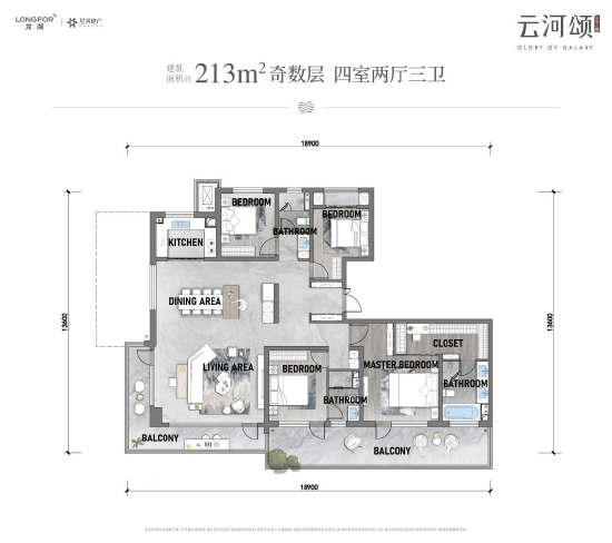 未来之瞳云河颂213㎡户型意境创想图