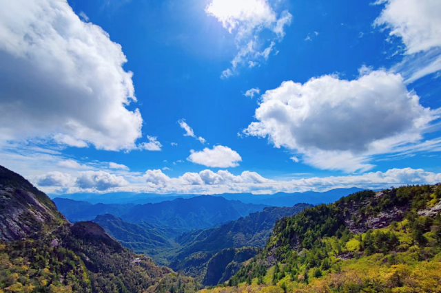 秦岭朱雀景 漫山秋色层林尽染