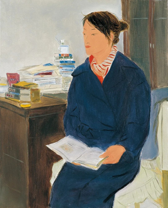 武艺 敦煌研究院讲解员 50×40cm 布面油画 2010年