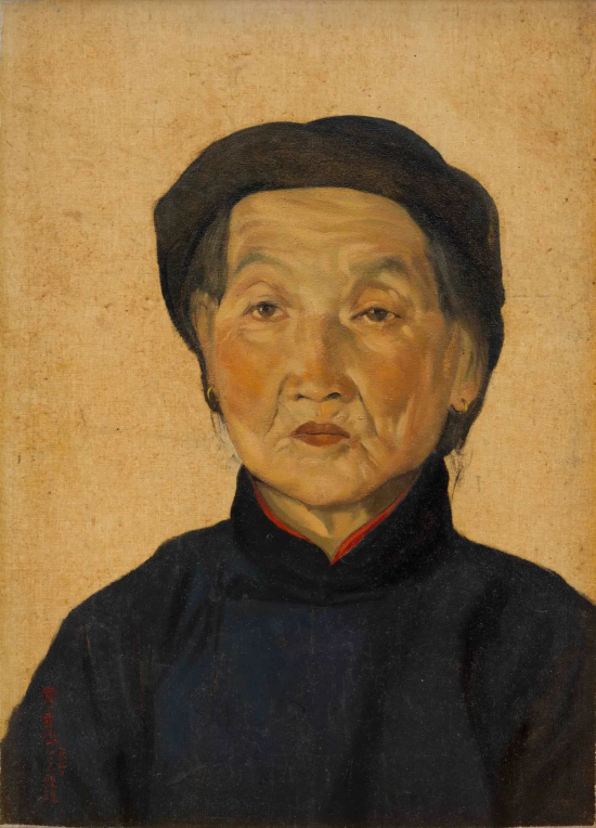 常书鸿 奶奶 布面油画 58×42cm 1950年