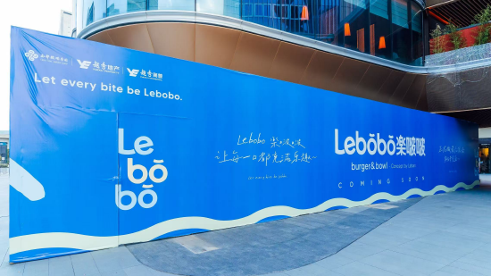 （图：西安环贸中心Lebōbō樂啵啵围挡实拍图）