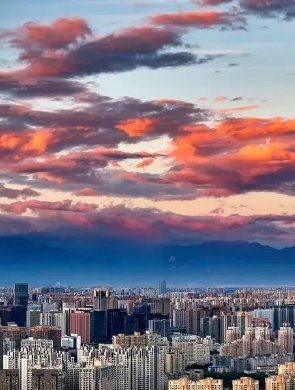 西安天空現絢麗美景