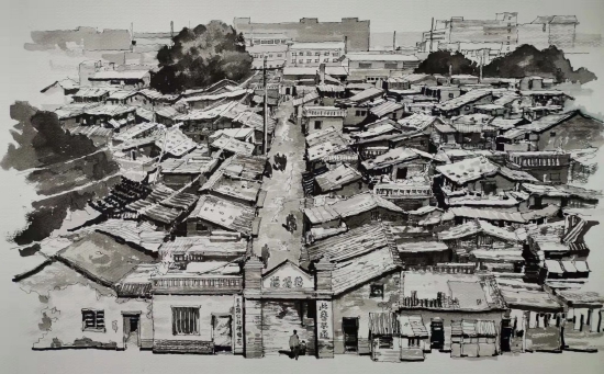 历史街巷操场巷(陶浒绘图)