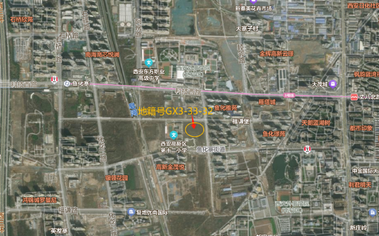 越秀&;中国铁建新地块位置示意