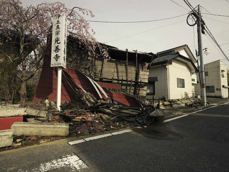 福岛核禁区建筑街道空无人烟破败不堪