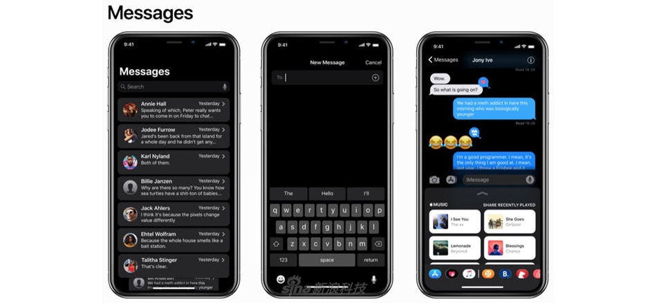 iphone x全黑界面渲染图 效果还挺酷