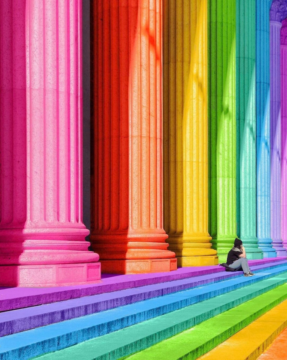 五彩缤纷的城市 明媚而愉悦的童话世界