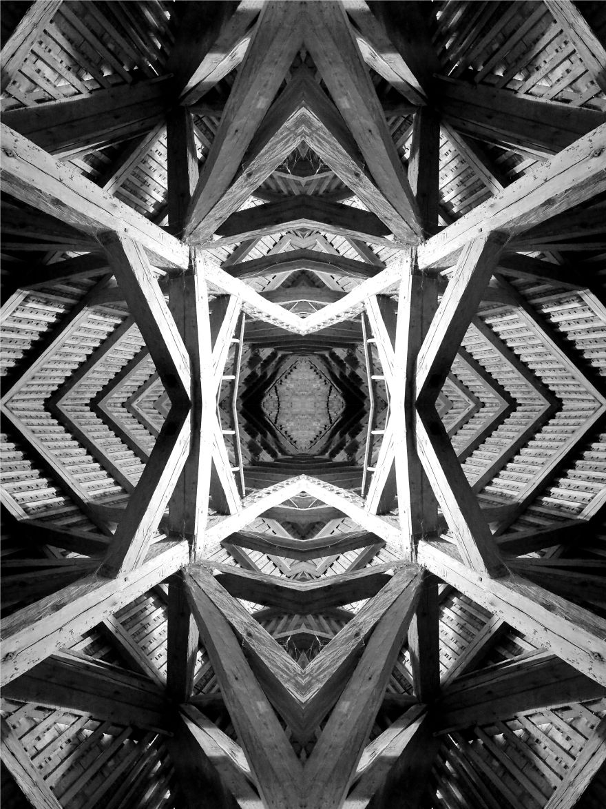 探寻木质结构的建筑之美 超现实屋顶建筑摄影