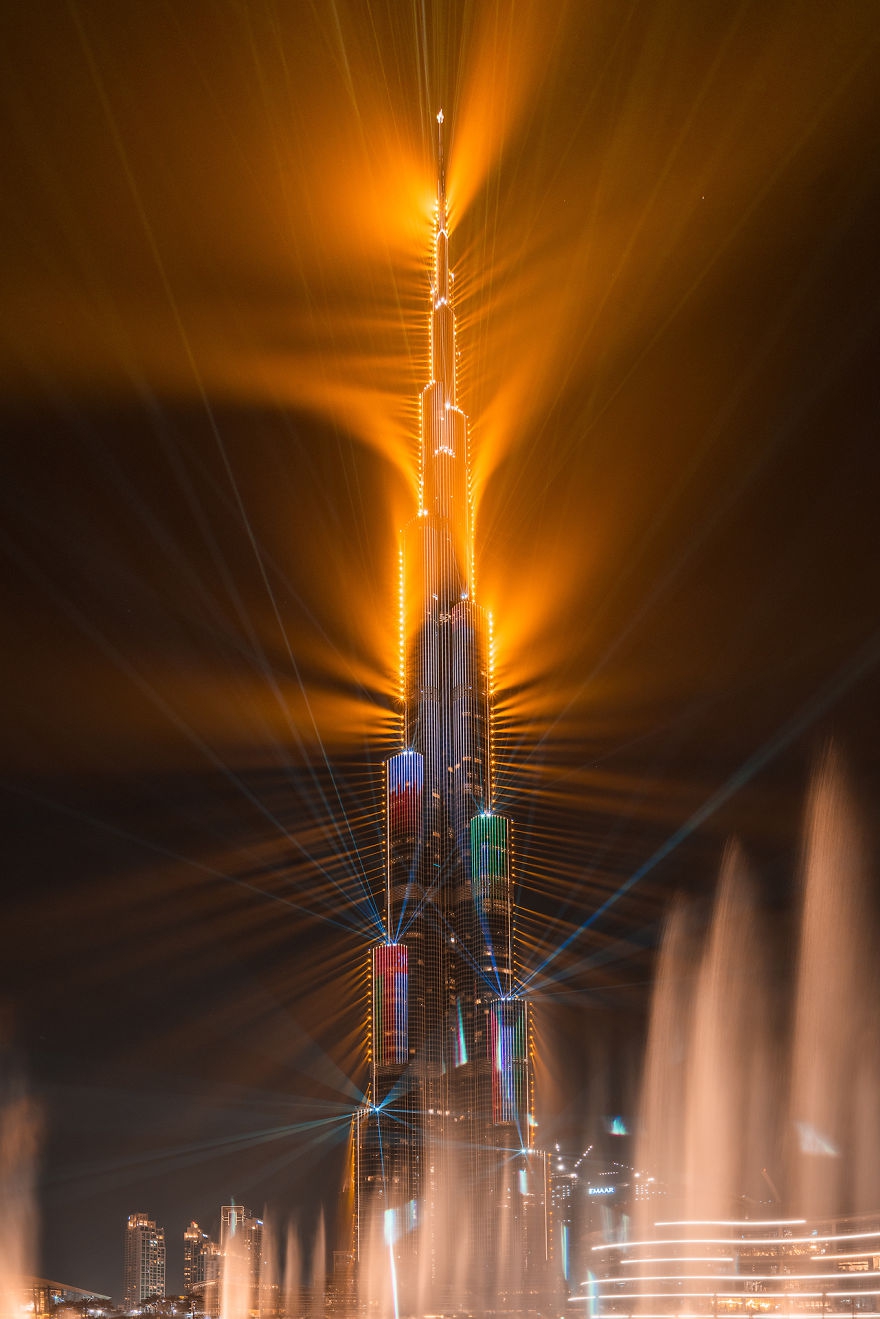 迪拜灯光秀图片